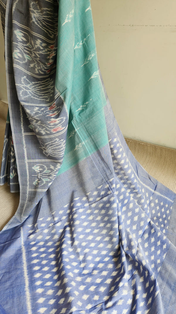 'RĒLA' Handwoven Pochampally Ikat Cotton Saree