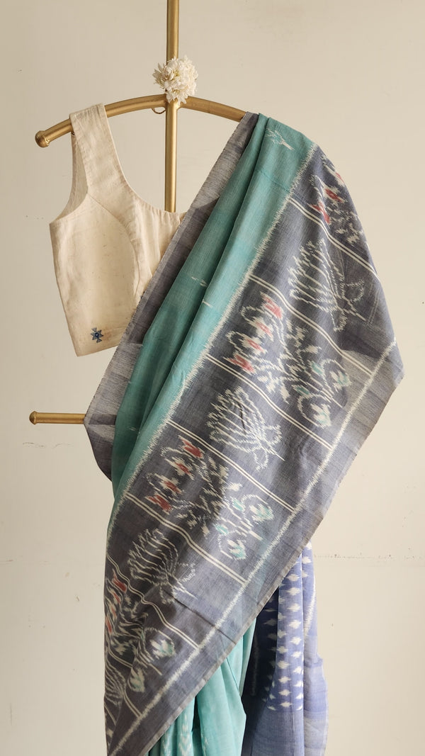 'RĒLA' Handwoven Pochampally Ikat Cotton Saree