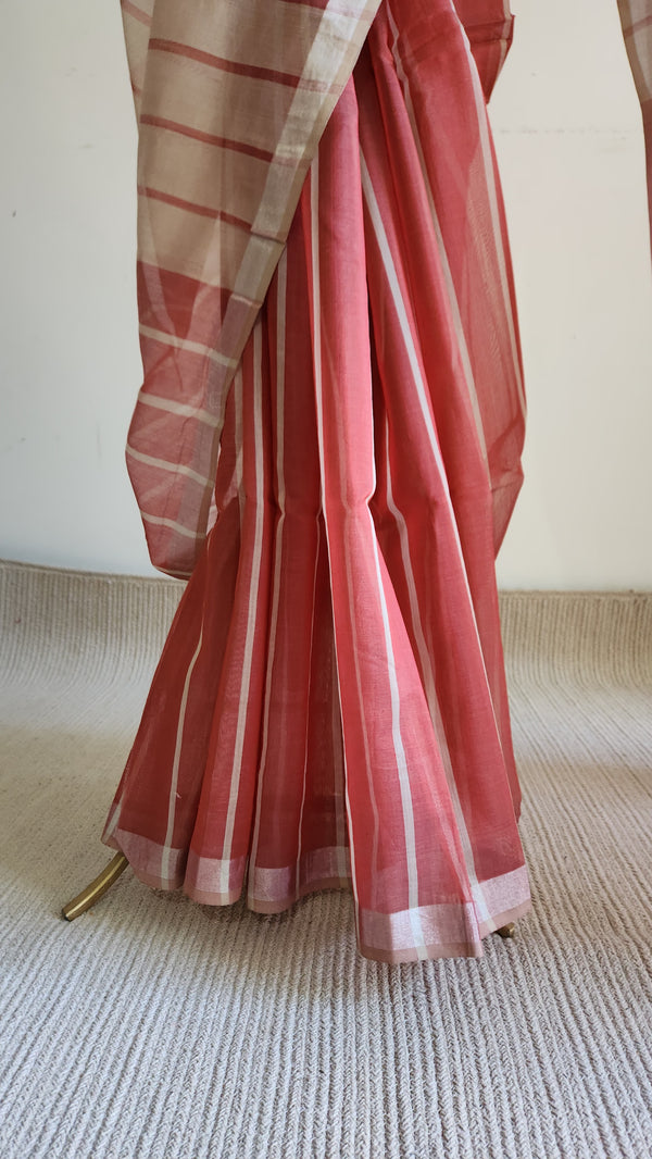 'AISHWARYA' Handwoven Silk Cotton Maheshwari