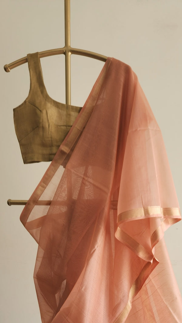 'VASANTHA' Handwoven Silk-Cotton Maheshwari Saree