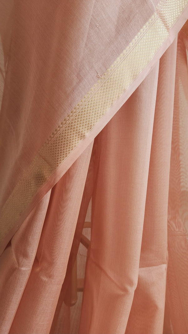 'VASANTHA' Handwoven Silk-Cotton Maheshwari Saree