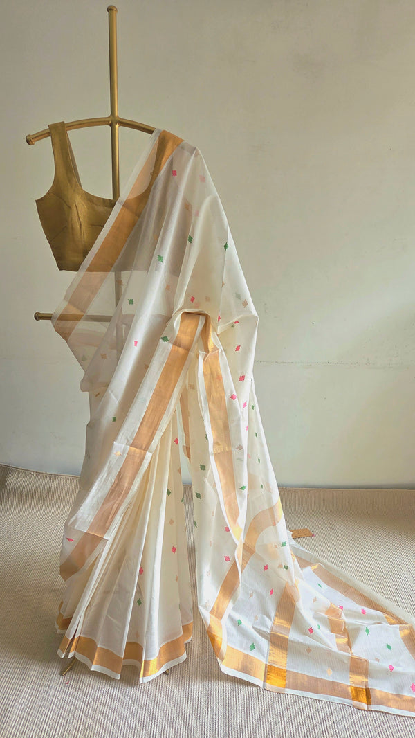 'NANMANI' Handwoven Venkatagiri Cotton Saree