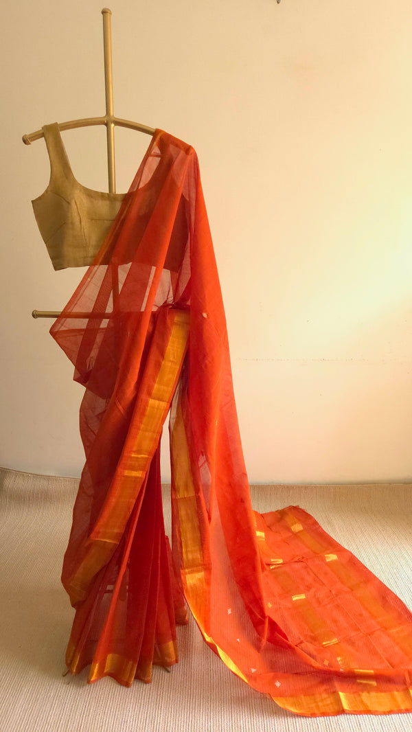 'AMBUJA' Handwoven Venkatagiri Cotton Saree