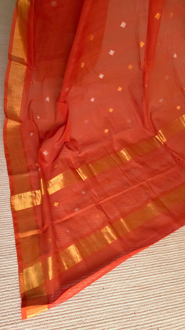 'AMBUJA' Handwoven Venkatagiri Cotton Saree