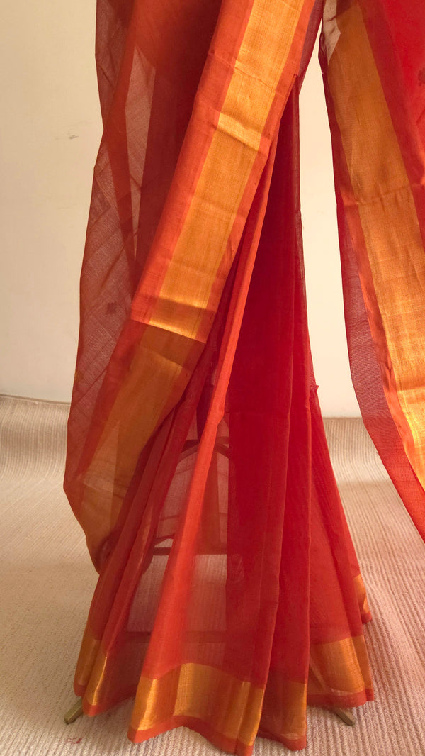'AMBUJA' Handwoven Venkatagiri Cotton Saree