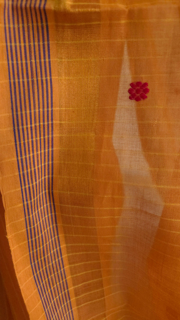 'ROMINI:Yolk' Handwoven Venkatagiri Cotton Saree