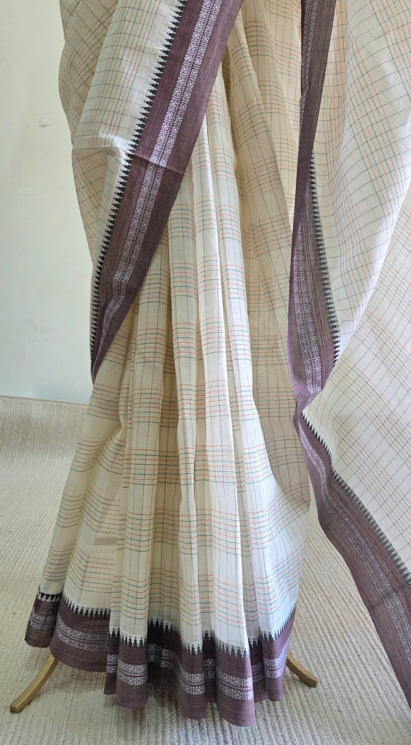 'MALLE' Handwoven Narayanpet Cotton Saree