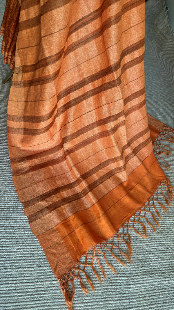 HARLEY - Hand block printed Bhagalpuri Tussar silk