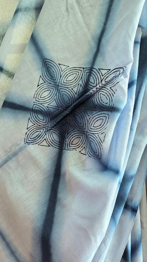 'APAS' Clamp Dyed Handwoven Cotton