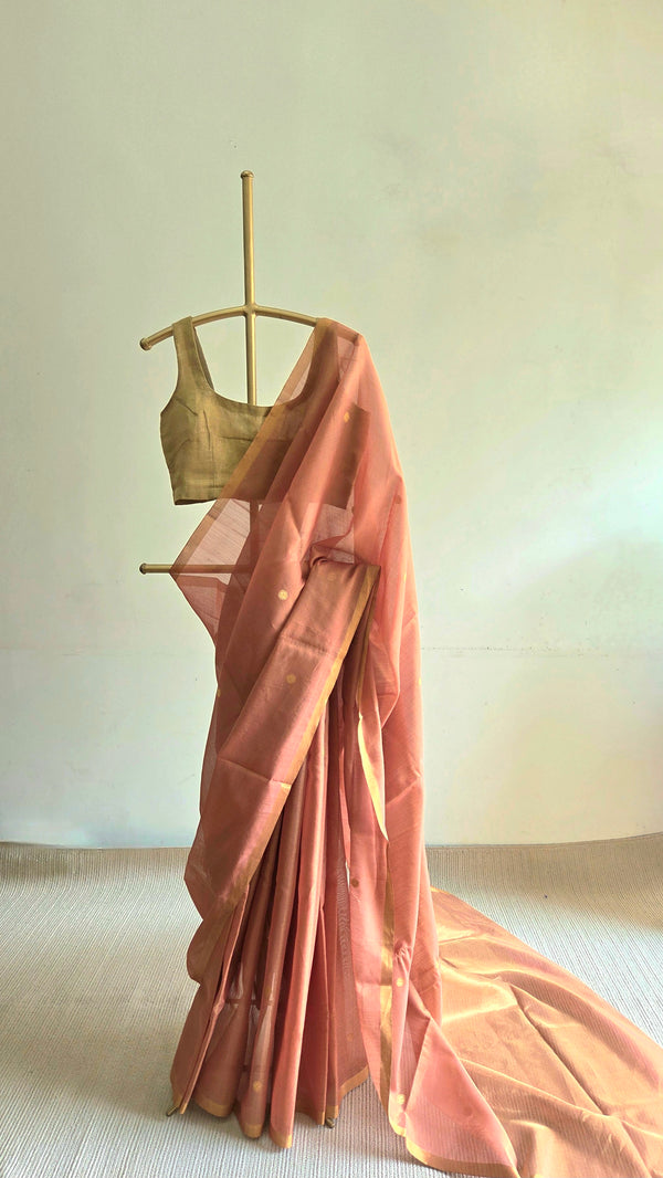 'ANANTA' Handwoven Silk-Cotton Chanderi Saree