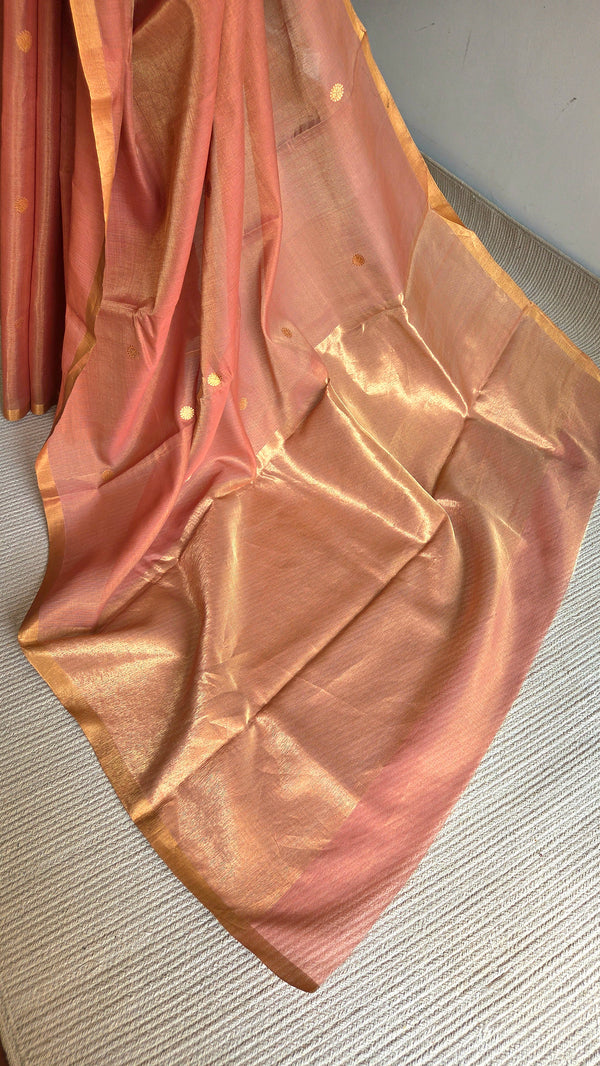 'ANANTA' Handwoven Silk-Cotton Chanderi Saree