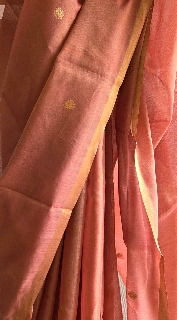 'ANANTA' Handwoven Silk-Cotton Chanderi Saree