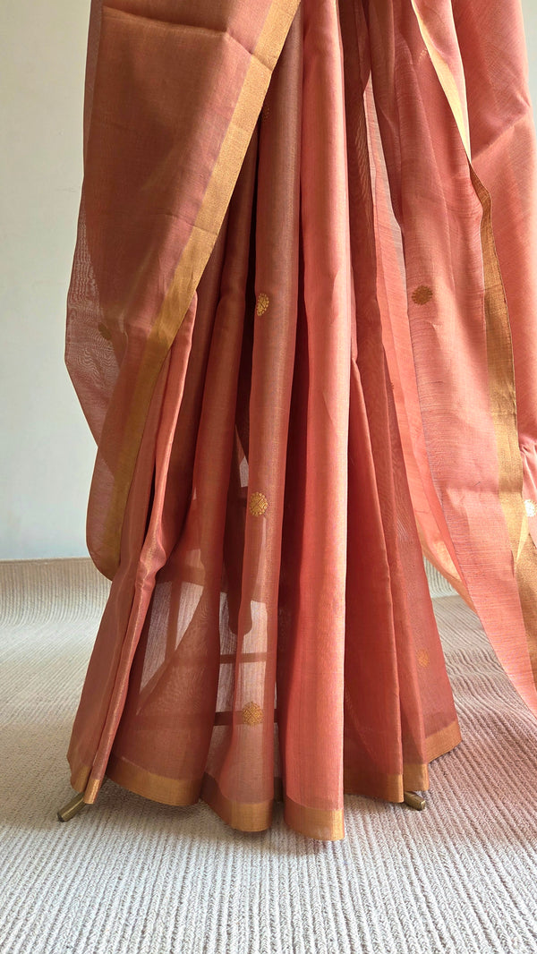 'ANANTA' Handwoven Silk-Cotton Chanderi Saree