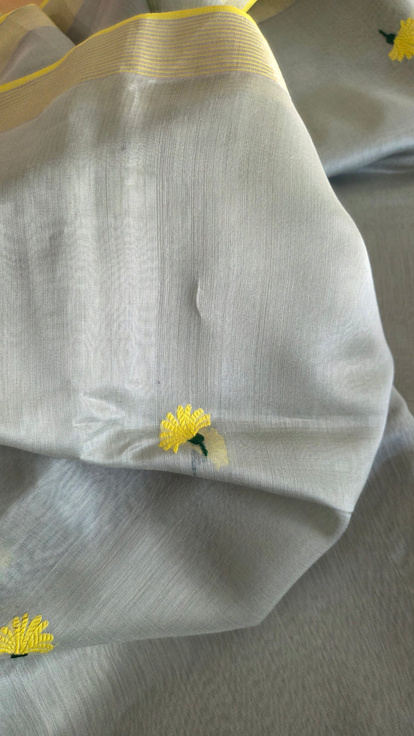 'MAYURA' Handwoven Silk-Cotton Chanderi Saree