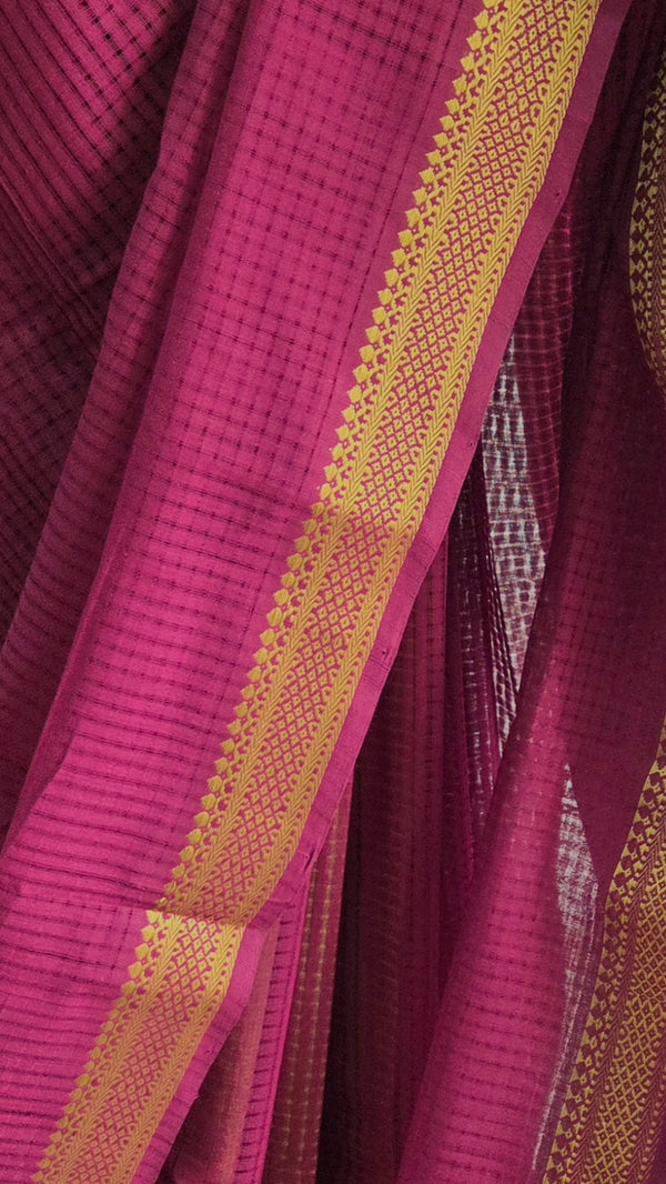 'BAARMASI' Handwoven Mangalagiri Cotton Saree