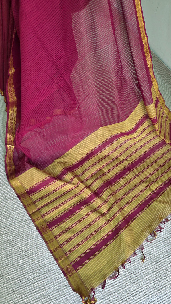 'BAARMASI' Handwoven Mangalagiri Cotton Saree