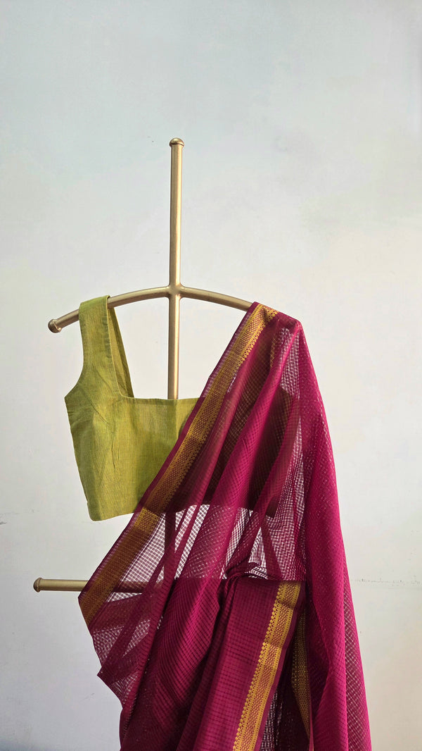 'BAARMASI' Handwoven Mangalagiri Cotton Saree