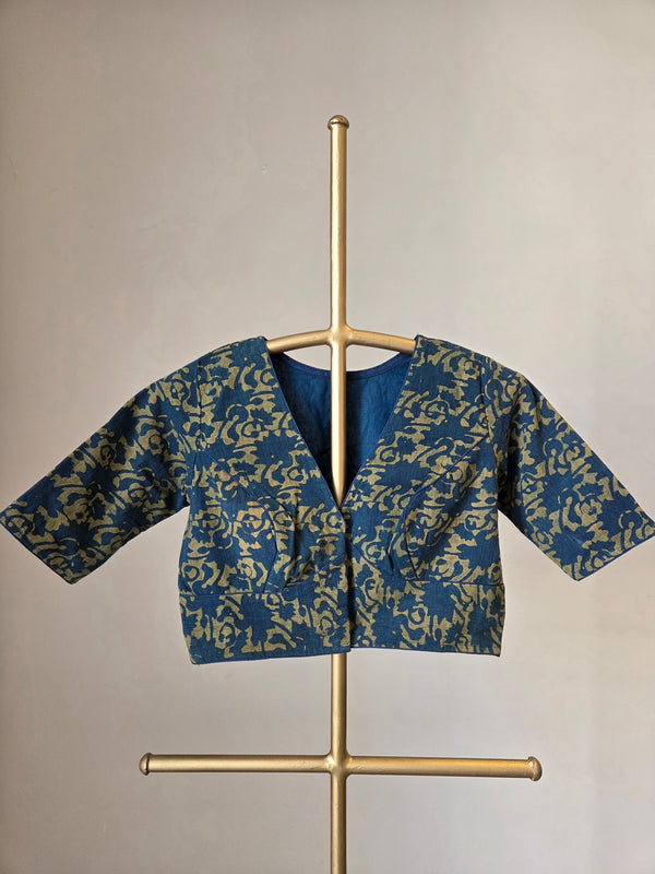 'THE MUDRA BODICE' Kala Cotton Ajrakh Blouse
