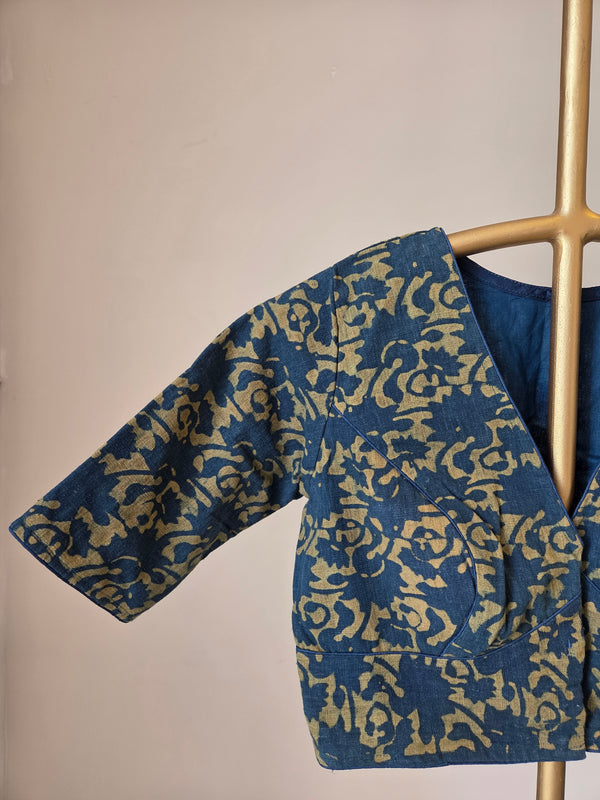 'THE MUDRA BODICE' Kala Cotton Ajrakh Blouse