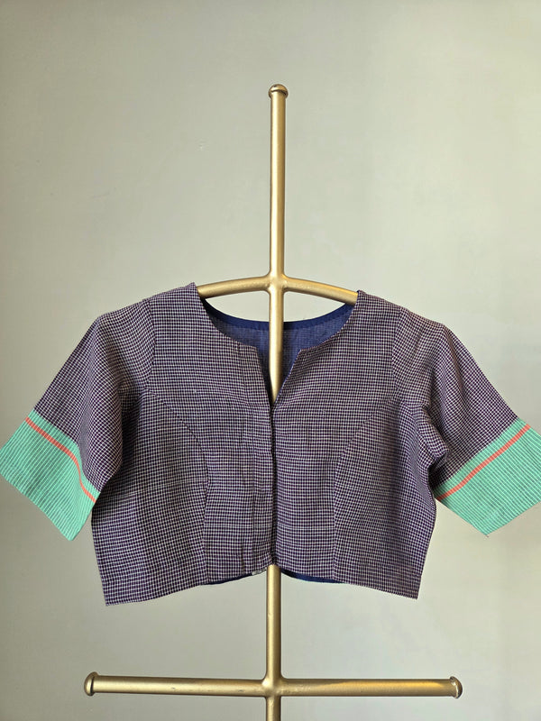 'NIGHT ORCHAD' Patteda Anchu Cotton Blouse