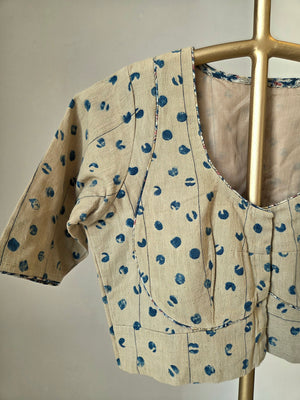 'JAL-BINDU' Kala Cotton Ajrakh Blouse