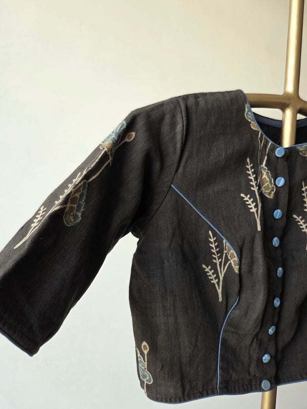 'THE DUSK BLOOM' Kala Cotton Ajrakh Blouse