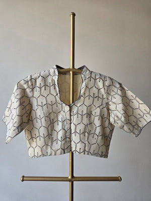 'MONOCHROME' Handspun Cotton Blouse