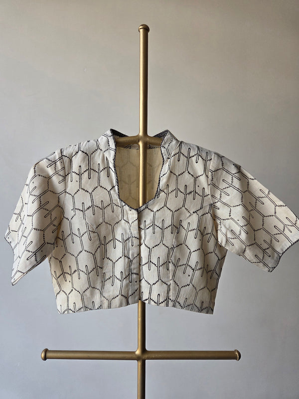 'MONOCHROME' Handspun Cotton Blouse