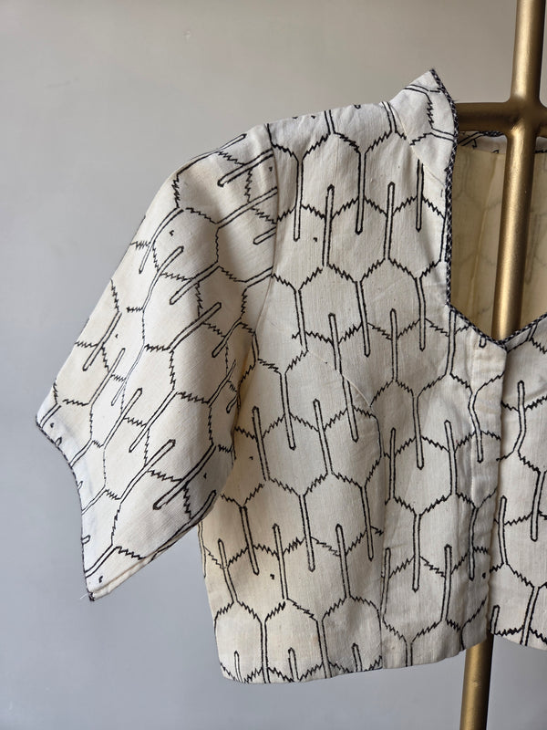 'MONOCHROME' Handspun Cotton Blouse