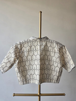 'MONOCHROME' Handspun Cotton Blouse