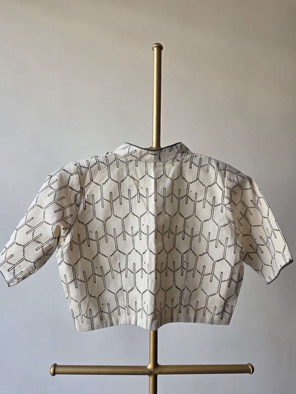 'MONOCHROME' Handspun Cotton Blouse