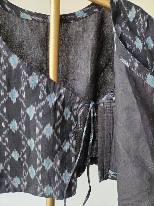 'KNOT & BLOOM' Pochampally Ikat Cotton Blouse