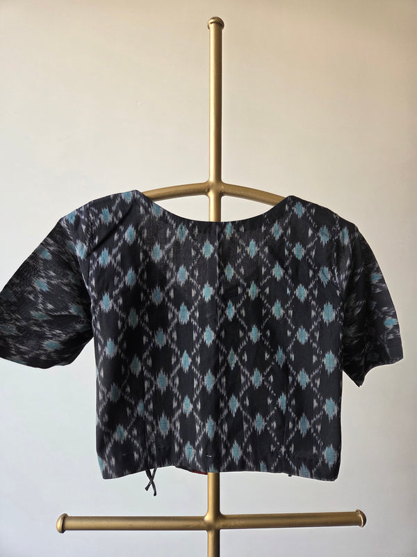 'KNOT & BLOOM' Pochampally Ikat Cotton Blouse