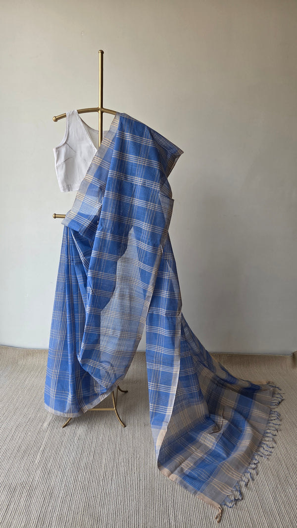 'HAMSIKA' Handwoven Mangalagiri Cotton Saree