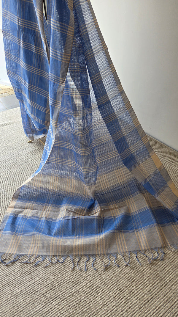 'HAMSIKA' Handwoven Mangalagiri Cotton Saree