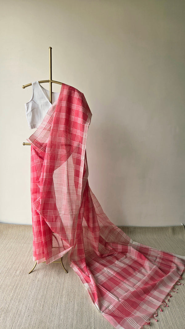 'KUSUMA' Handwoven Mangalagiri Cotton Saree