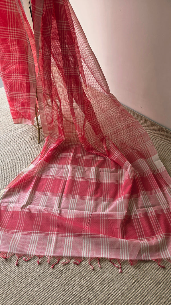 'KUSUMA' Handwoven Mangalagiri Cotton Saree