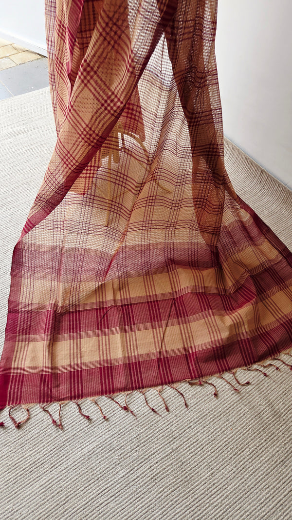 'MANIKYA' Handwoven Mangalagiri Cotton Saree