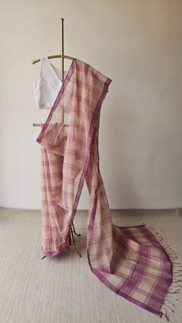 'SANDHYA' Handwoven Mangalagiri Cotton Saree