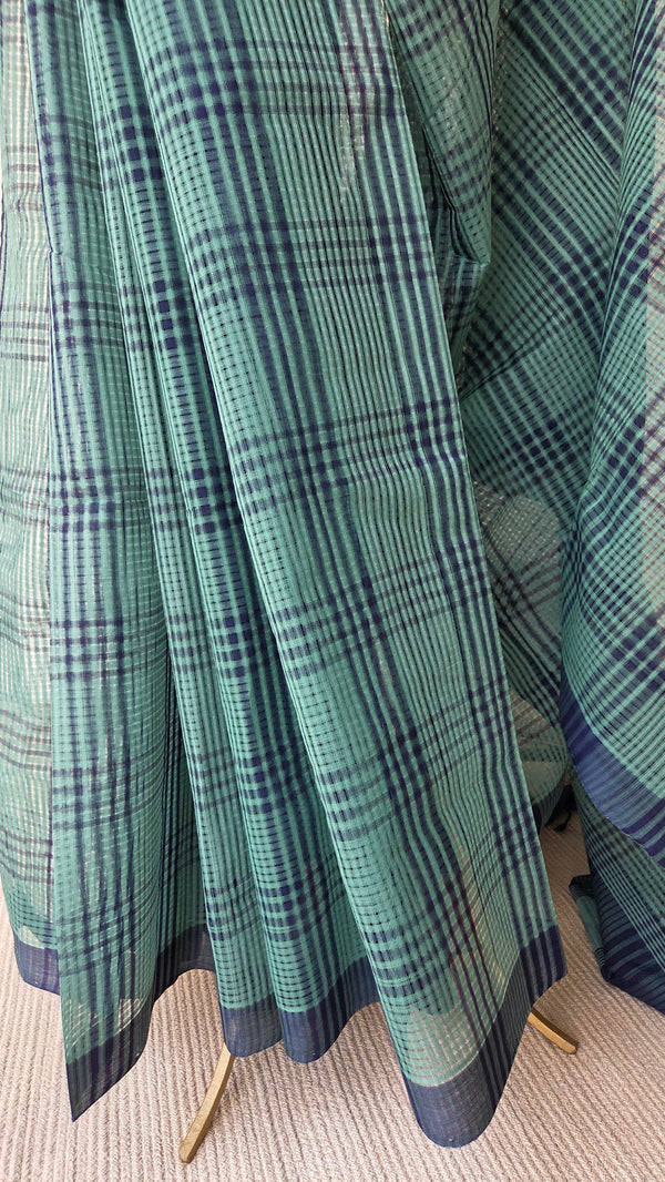 'NEELI' Handwoven Mangalagiri Cotton Saree