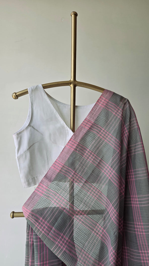 'KUNDA MALLIKA' Handwoven Mangalagiri Cotton Saree