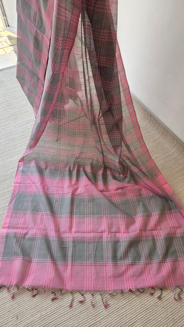 'KUNDA MALLIKA' Handwoven Mangalagiri Cotton Saree