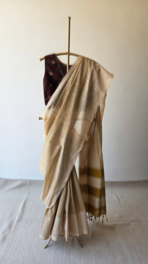 'CIRCLE BACK' Handwoven Mangalagiri Cotton Saree