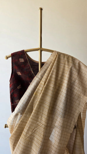'CIRCLE BACK' Handwoven Mangalagiri Cotton Saree