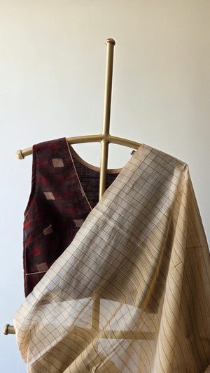 'CIRCLE BACK' Handwoven Mangalagiri Cotton Saree