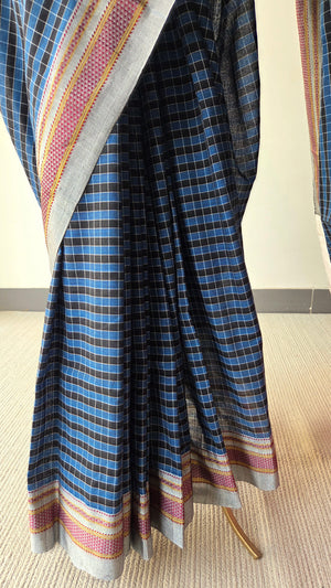 'LAKKAVALLI' Handwoven Ilkal Pure Cotton Saree