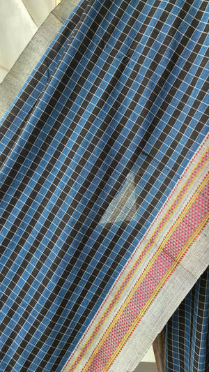 'LAKKAVALLI' Handwoven Ilkal Pure Cotton Saree
