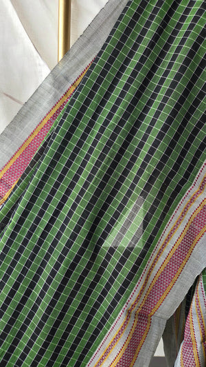 'KARANJI' Handwoven Ilkal Pure Cotton Saree