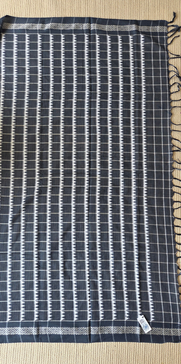 'DORA: Steel' Handwoven Begumpuri Saree