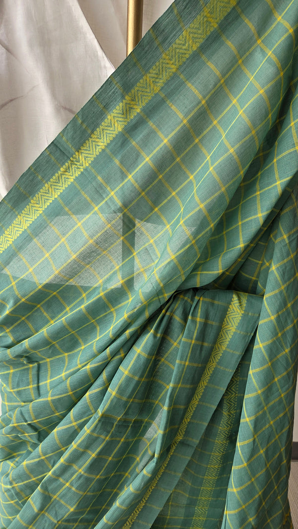 'DORA: Aqua' Handwoven Begumpuri Saree